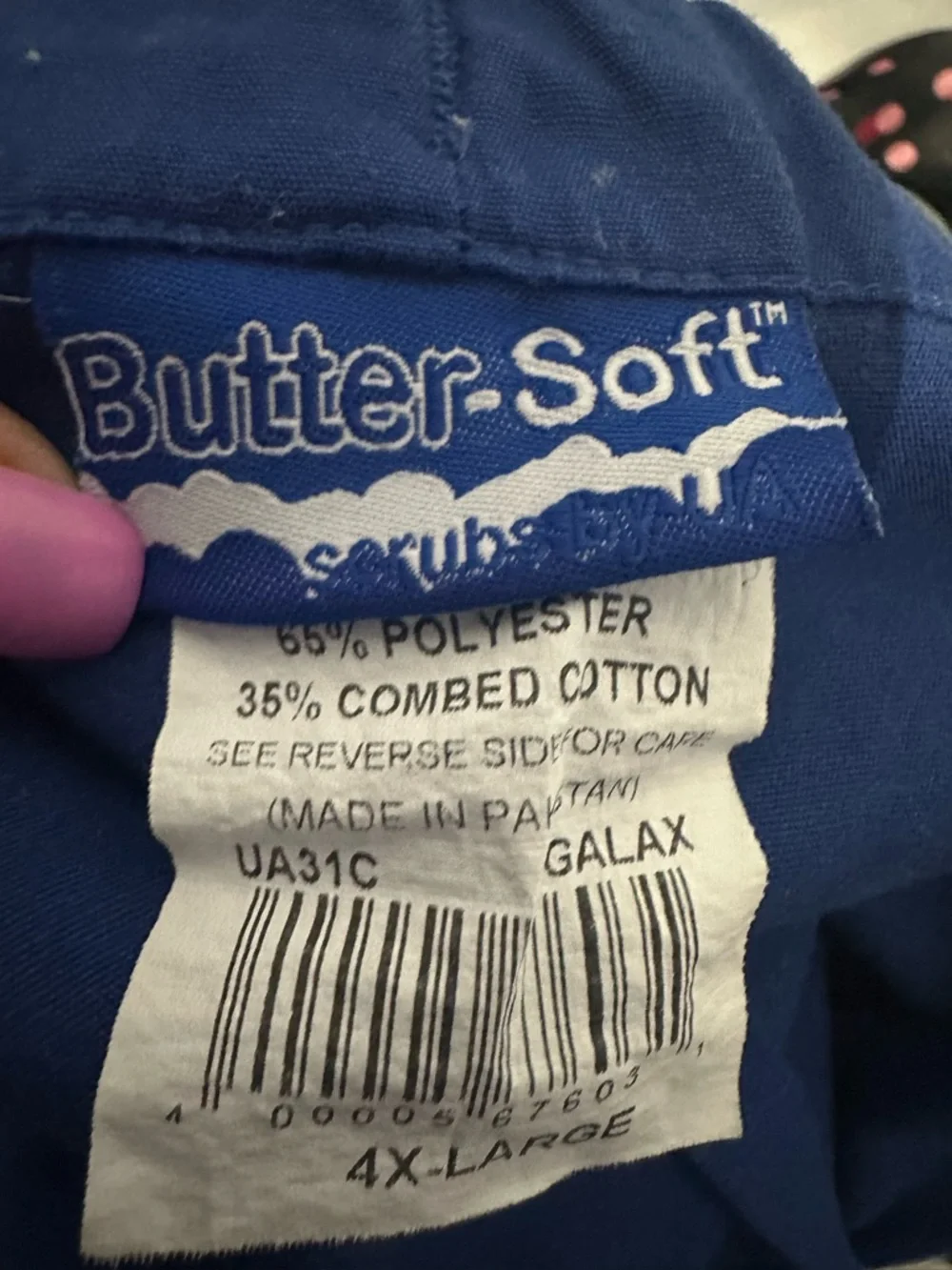 Women's Straight-Leg Scrub Pants in Royal Blue - Picture 3 of 3